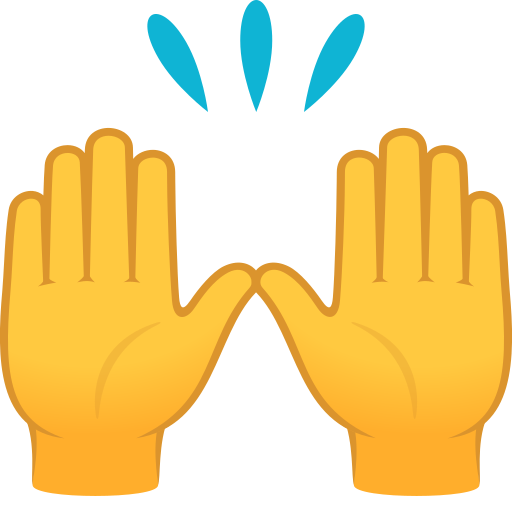 Raising hand emoji